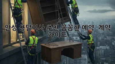 안성 용달이사 추천: 꼼꼼한 예약 & 계약 가이드